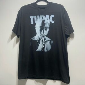 Tupac Shakur Graphic T-Shirt Black Rap Tee 2Pac Prayer Image Size L